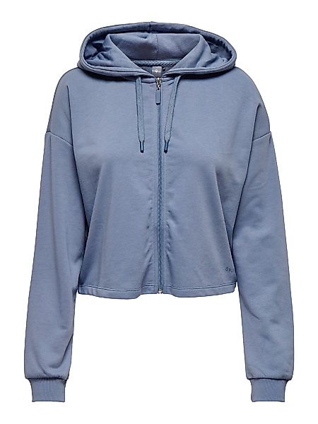 ONLY Kurzer Reißverschluss- Hoodie Damen Blue; Grey günstig online kaufen