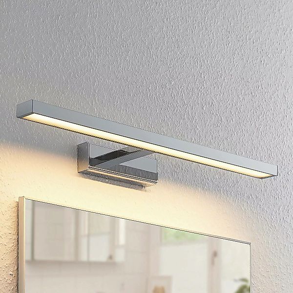 Lindby LED-Spiegelleuchte Jukka, 60 cm, chrom, Aluminium günstig online kaufen