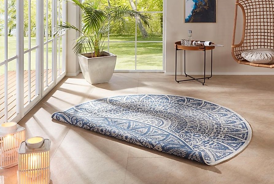 freundin Home Collection Teppich »Lilja Wendeteppich«, rund, 5 mm Höhe, In- günstig online kaufen
