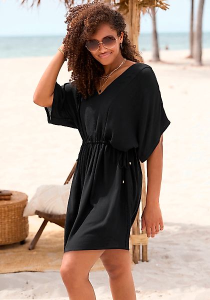 s.Oliver Longtunika aus gekreppter Viskose, kurzes Strandkleid, Blusenkleid günstig online kaufen