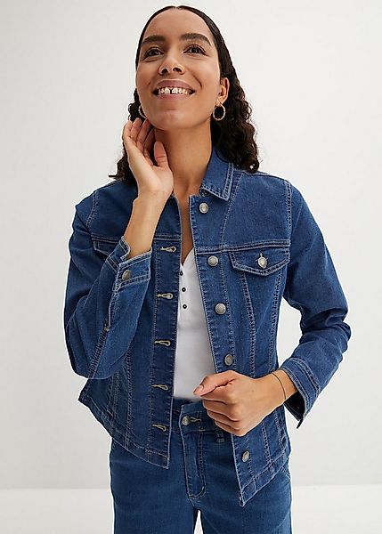 bonprix Jeansjacke bequeme Passform, mit Brust- und Eingriffstaschen günstig online kaufen