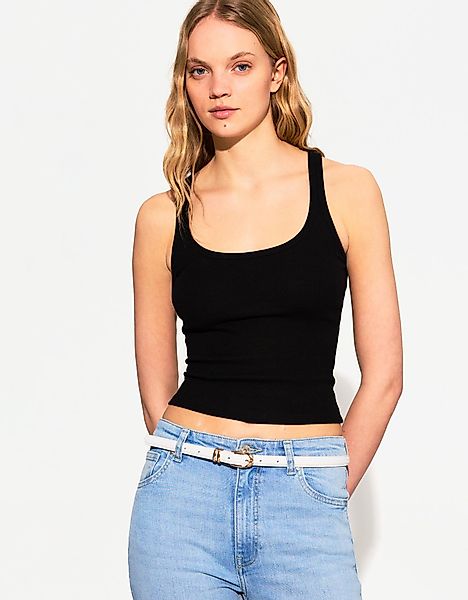 Bershka Schmaler Gürtel Mit Geprägtem Tierprint Damen 95 Weiss günstig online kaufen