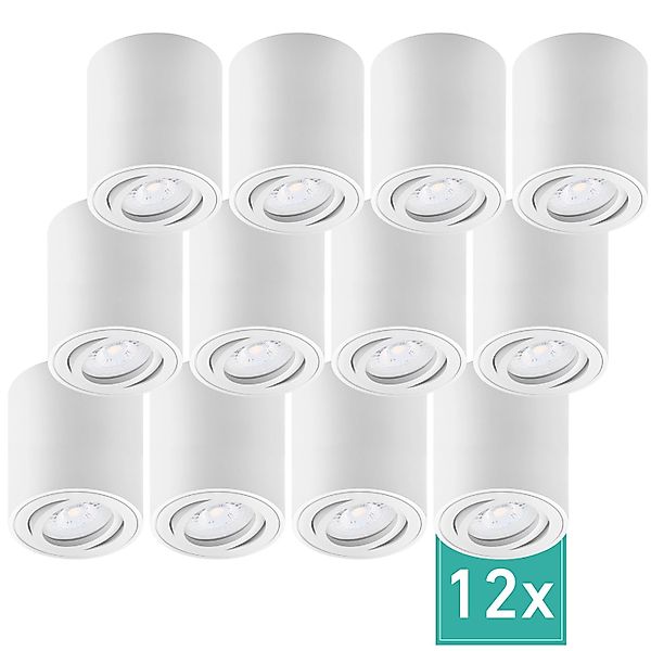 Oktaplex 12er Set Strahler Spots Modern Lile M inkl. LED-Module Dimmbar Neu günstig online kaufen
