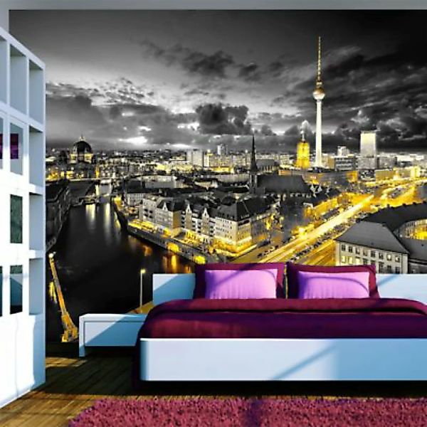 artgeist Fototapete Berlin bei Nacht mehrfarbig Gr. 350 x 245 günstig online kaufen
