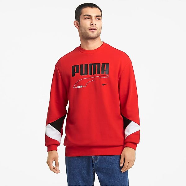 PUMA Rebel Herren Sweatshirt | Mit Aucun | Rot | Größe: XL günstig online kaufen