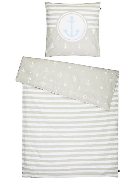 Schietwetter Bettwäsche Bettwäsche "Anker & Streifen" günstig online kaufen