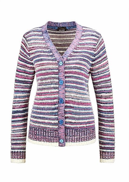 GOLDNER Strickjacke "Kurzgröße Langarm Jacke Damen mit Grafikmuster und V-A günstig online kaufen