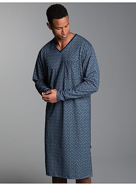 Trigema Pyjama TRIGEMA Nachthemd mit Allover-Blätter-Muster günstig online kaufen