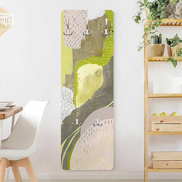Wandgarderobe Holzpaneel Abstrakt Sonnenflecken I günstig online kaufen