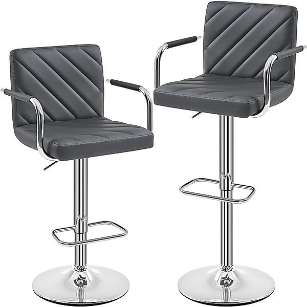 Yaheetech Barhocker 2-er Set, Höhenverstellbarer Barstuhl günstig online kaufen