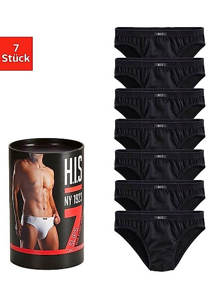 H.I.S Slip Unterhosen für Herren (Dose, 7-St) aus Baumwoll-Mix in einer Dos günstig online kaufen