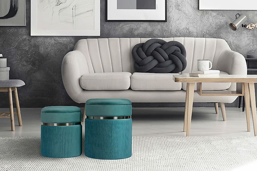 Kayoom Polstergarnitur Hocker Zora 325 2er-Set, günstig online kaufen