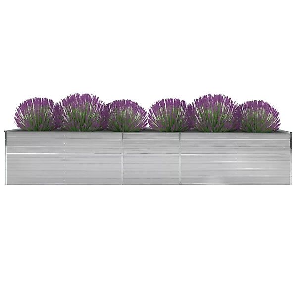 Garten-hochbeet Verzinkter Stahl 400×80×77 Cm Grau günstig online kaufen
