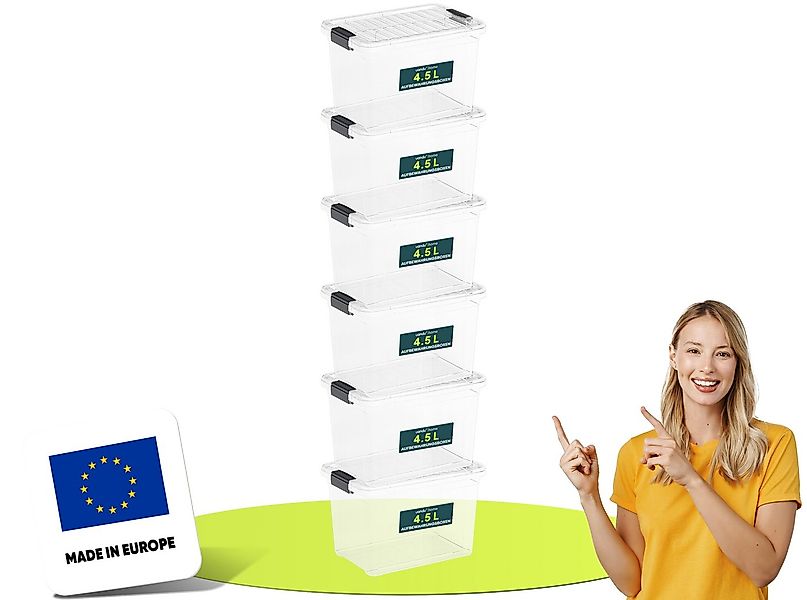 uandu home Aufbewahrungsbox mit Deckel groß Set BPA Frei Kunststoff, Aufbew günstig online kaufen