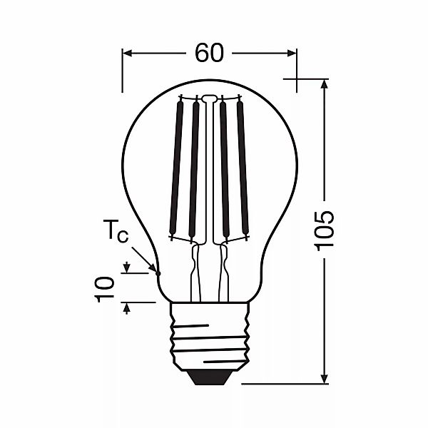 OSRAM LED Birne E27 2,2W Filament 2.700K 470lm 2er-Pack günstig online kaufen