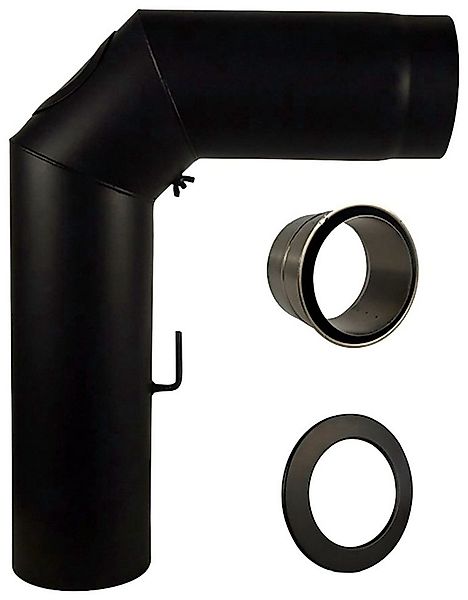 Color Emajl Ofenrohr Heathus Rauchrohr-Set SW, (Set, 3-tlg), Bogen, 150 mm, günstig online kaufen