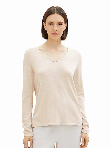 Tom Tailor Damen Pullover BASIC V-NECK - Regular Fit günstig online kaufen
