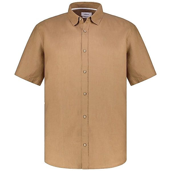 s.Oliver Freizeithemd aus Leinen Farbe braun Größe: 5XL günstig online kaufen