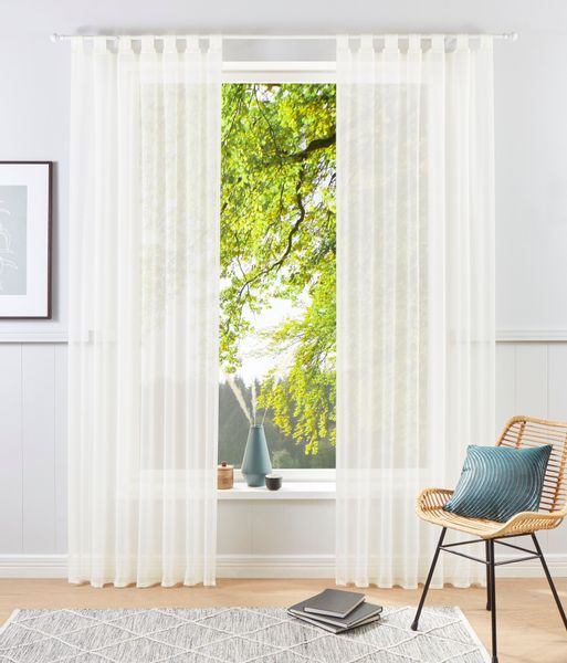 my home Gardine "XANA mit Ösen, Kräuselband oder Schlaufen" Kräuselband 1 S günstig online kaufen