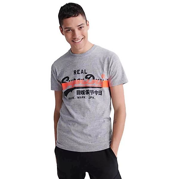 Superdry Vintage Logo Cross Hatch Kurzärmeliges T-shirt 2XL Collective Dark günstig online kaufen