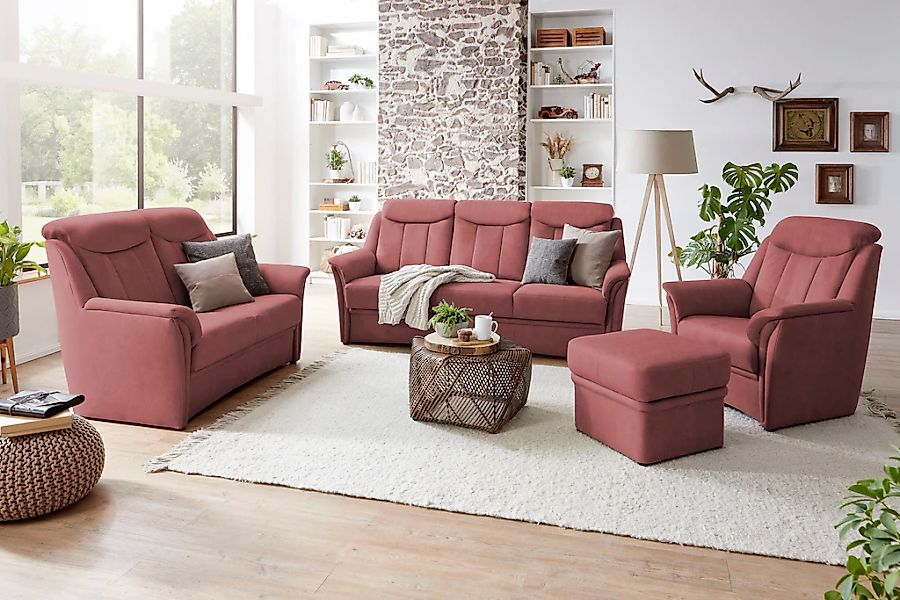 VILLA BECK Polstergarnitur "Lugano", (Set, 3 tlg.), Kopfteilverstellung, in günstig online kaufen