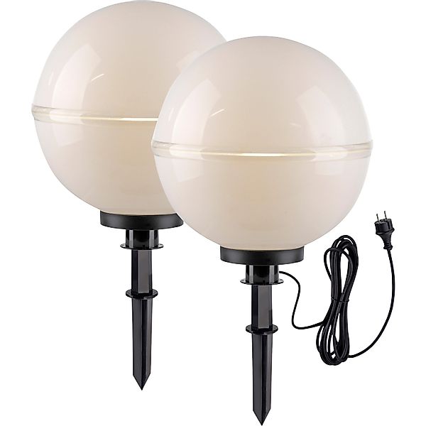 Just Light. Außen-Dekoleuchten Hemis 2-teilig Weiß Ø 40 cm günstig online kaufen