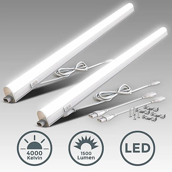 B.K.Licht Unterschrankleuchte, 2er Set, Kunststoff, weiß, inkl. je 1 x LED- günstig online kaufen