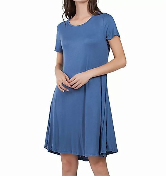 AFAZ New Trading UG Sommerkleid Lockeres, kurzärmliges, einfarbiges Damenkl günstig online kaufen
