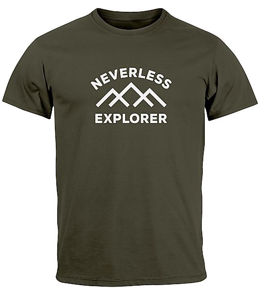 Neverless Print-Shirt Herren T-Shirt Aufdruck Outdoor günstig online kaufen