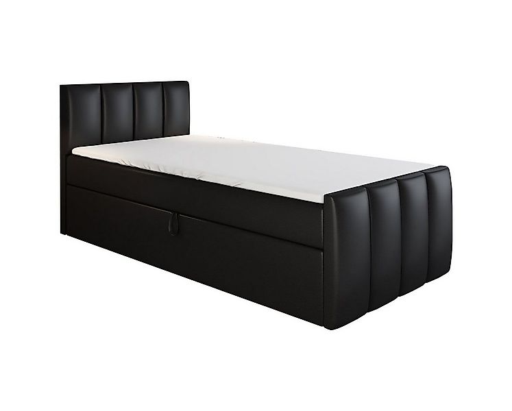 A&J MöbelLand GmbH Boxspringbett Einzelbett FUNI mit Bettkasten, Topper und günstig online kaufen