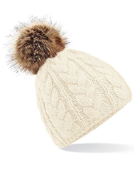 Beechfield® Bommelmütze Damen Winter Strickmütze Mütze Beanie Üppiges schwe günstig online kaufen