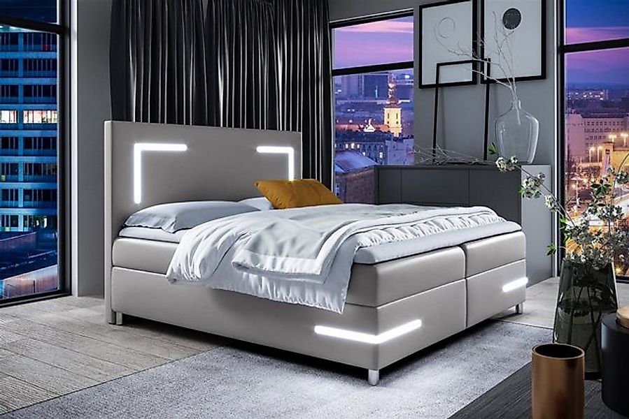 Fun Möbel Boxspringbett Boxspringbett Schlafzimmerbett ARIANO in Kunstleder günstig online kaufen