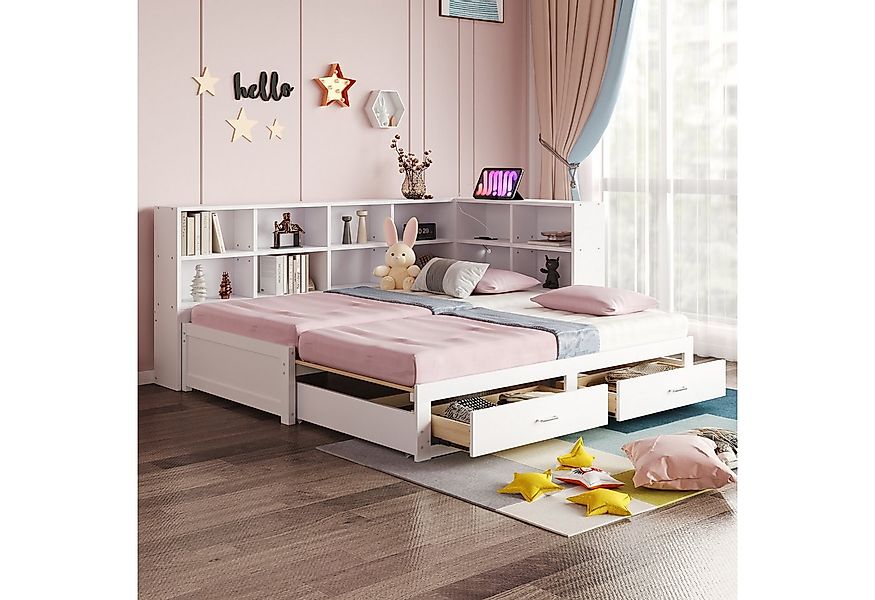 Merax Daybett 90/180x190cm mit USB-Steckdose (1 tlg), Ausziehbares Schlafso günstig online kaufen