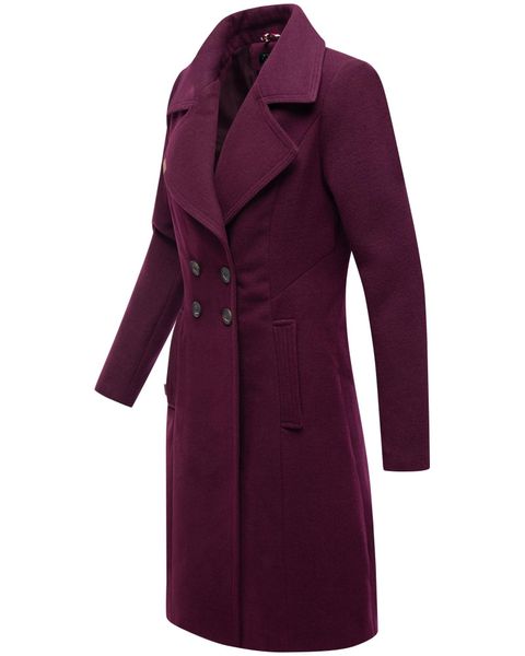 Navahoo Wintermantel Wooly edler Damen Trenchcoat günstig online kaufen