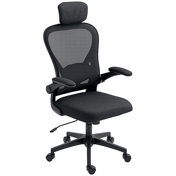 HOMCOM Bürostuhl Ergonomischer Schreibtischstuhl mit Hochklappbaren Armlehn günstig online kaufen