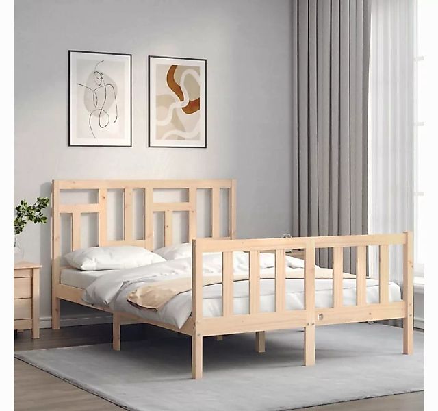 vidaXL Bett Massivholzbett ohne Matratze 120x200 cm Kiefernholz günstig online kaufen