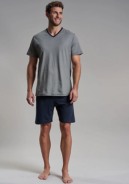 bugatti Shorty "Genua" 2 tlg. V-Ausschnitt, Kurzarm, kurze Hose, weich, beq günstig online kaufen