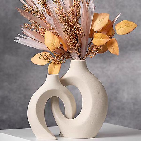 Masbekte Dekovase 2er-Set Keramik Vase, Matte günstig online kaufen