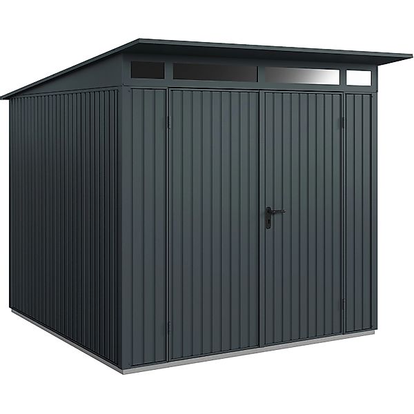 Hörmann Gerätehaus Trend mit Pultdach Typ 2 RAL7016 Anthrazitgrau Doppeltür günstig online kaufen
