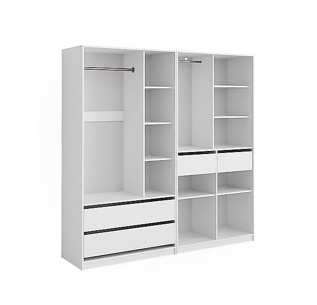 Vicco Kleiderschrank Elmo, Weiß, 100 x 200 cm 2er Set günstig online kaufen