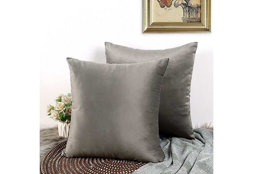 TAN.TOMI Kissenbezug Kissenbezug 40 x 40, Samt Uni Kissenhülle, Kissenbezüg günstig online kaufen
