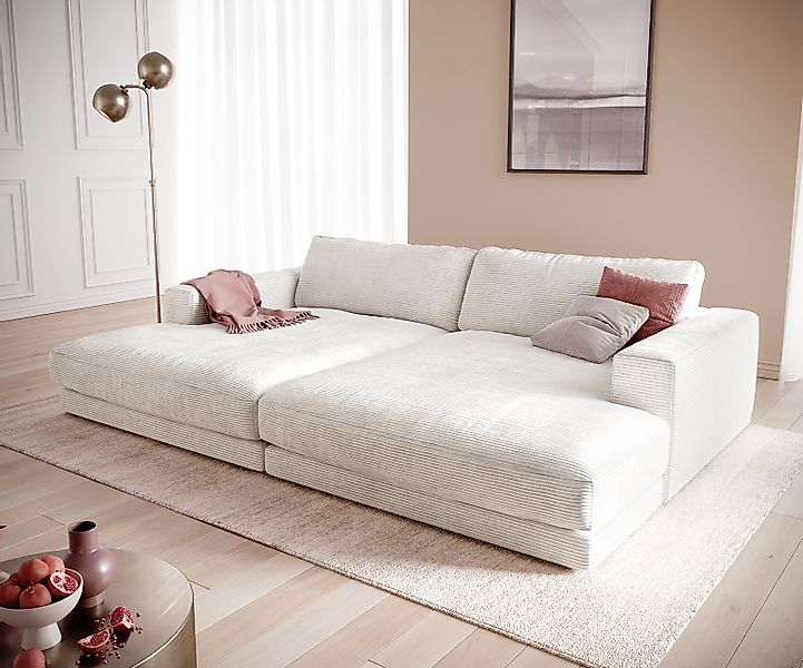 Big-Sofa Cubico 290x170 cm Cord Beige günstig online kaufen