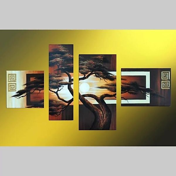 4 Leinwandbilder AFRIKA Baum (6) 120 x 70cm Handgemalt günstig online kaufen