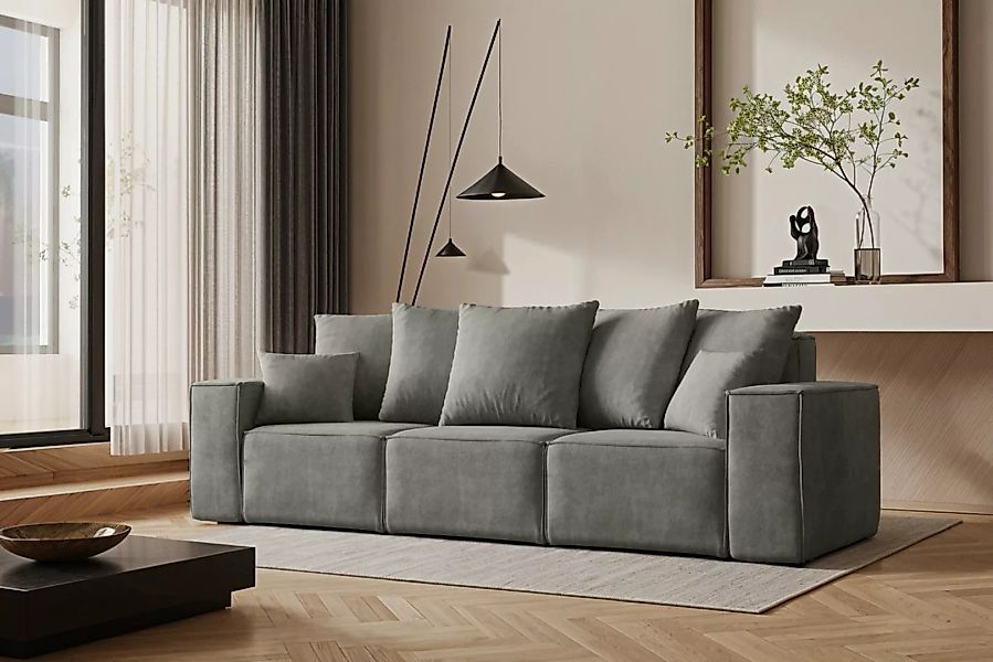 Kaiser Möbel Schlafsofa Sofa 3 Sitzer Ella Modern mit Schlaffunktion stoff günstig online kaufen