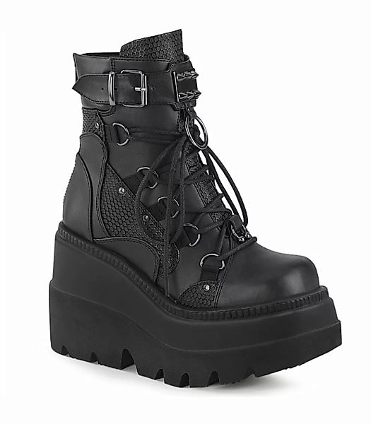 Gothic Ankle Boots (Vegan) SHAKER-60 - Lederimitat Schwarz (Schuhgröße: EUR günstig online kaufen
