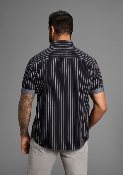 Man's World Kurzarmhemd modern gestreift günstig online kaufen