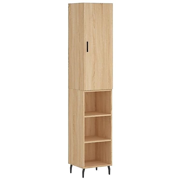 vidaXL Highboard Sonoma-Eiche 34,5x34x180 cm Holzwerkstoff 3198996 günstig online kaufen