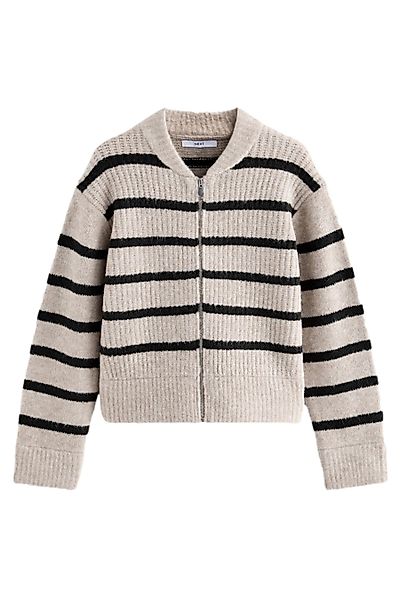 Next Strickjacke Gerippte Strickjacke mit Reißverschluss günstig online kaufen