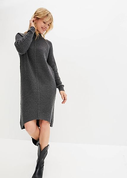 bonprix Strickkleid "Strickkleid mit Vokuhila-Saum" Strickkleid mit Vokuhil günstig online kaufen