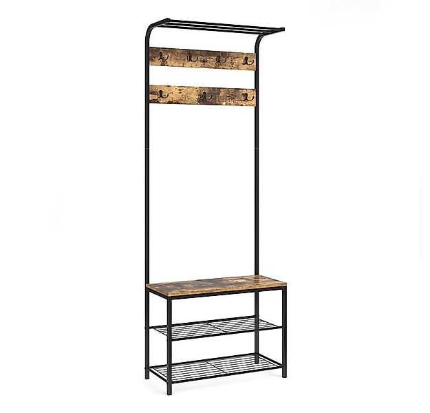 Vicco Garderoben-Set Fyrk, Eiche rustikal/Schwarz, 70 x 190 cm, (kein Set) günstig online kaufen
